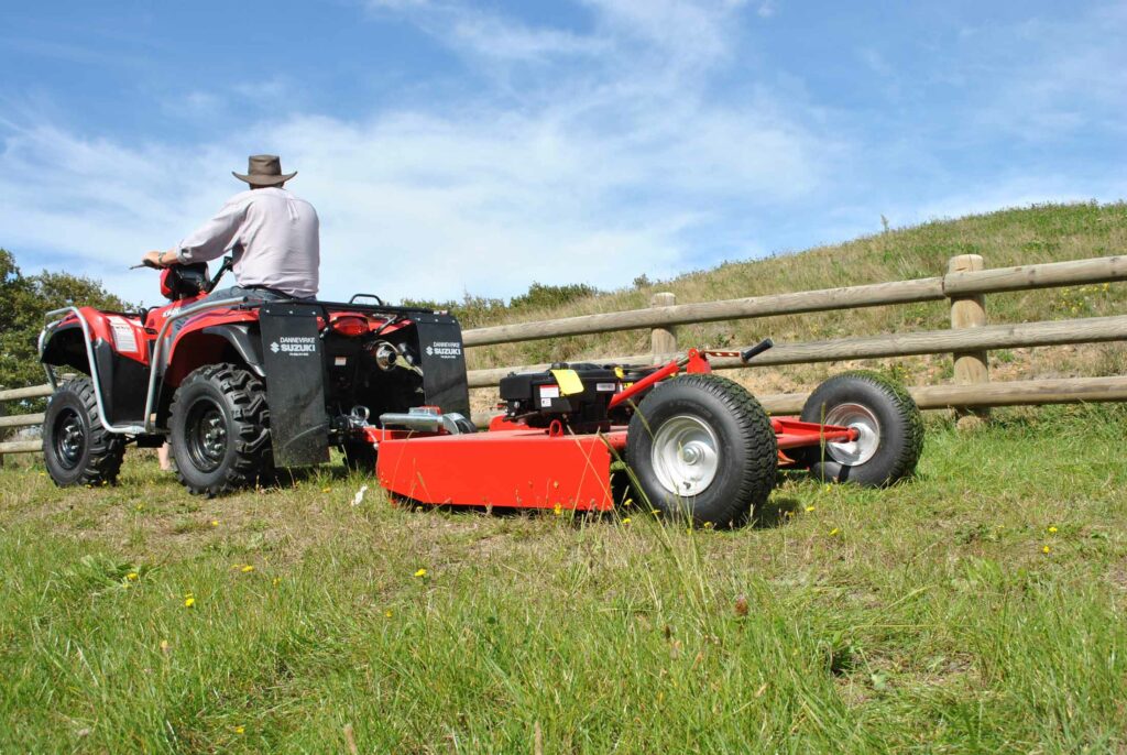 Landman Finish Mower, Tow-behind, Powered-Twin-Engine