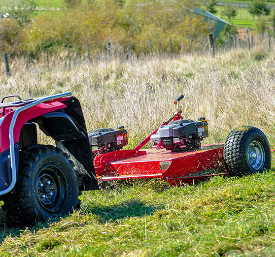 Landman Finish Mower, Tow-behind, Powered-Twin-Engine